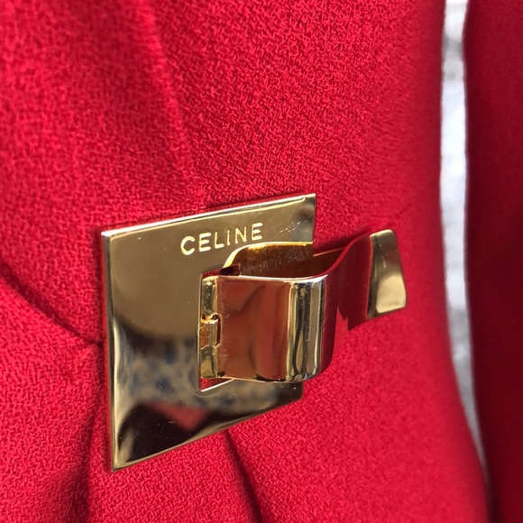 CELINE Pure Wool Red Dress Size 4 - Picture 2 of 14